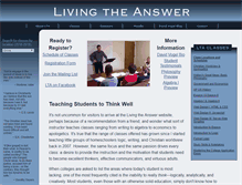 Tablet Screenshot of livingtheanswer.org